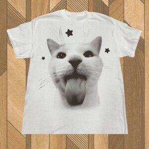 Funny Y2k Cat T-shirt